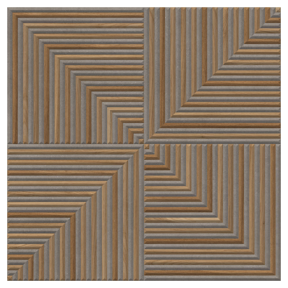 Revestimento Óptico Wood Mix 100X100cm Matte Retificado - CEUSA