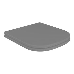 Assento de Poliéster Slow Close Polo/Quadra/Unic Cinza Fosco Black Matte