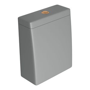 Caixa Acoplada com Acionamento Duo Lk Cinza Fosco Red Gold