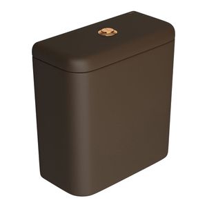 Caixa Acoplada com Acionamento Duo Carrara/Nuova Marrom Fosco Red Gold