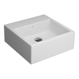 Cuba Suspensa Lavatório Quadrada com Mesa 41,5X41,5cm Branco