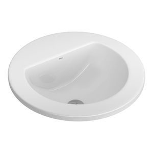 Cuba de Sobrepor Lavatório Redonda com Mesa 45X45cm Branco