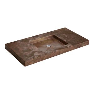 Cuba de Apoio Lavatório Retangular 58X112cm Ferrugem