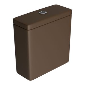 Caixa Acoplada com Acionamento Touchless Axis/Living/Piano/Polo/Quadra/Unic Marrom Fosco Cromado