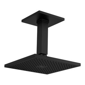 Chuveiro de Teto com Tubo Quadrado Black Matte