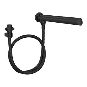 Desviador para Chuveiro com Tubo 330Mm e Flexível Luxo Black Matte