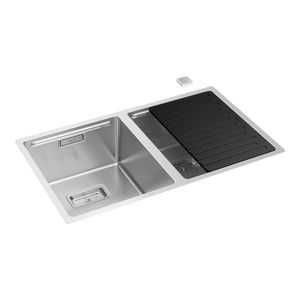 Cuba de Inox de Embutir ou Sobrepor Dupla 74X44cm com Acessórios Wish 75 Inox