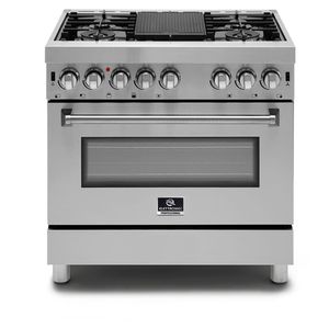 Fogão de Piso à Gás Professional 90cm 5 Queimadores 116L Inox