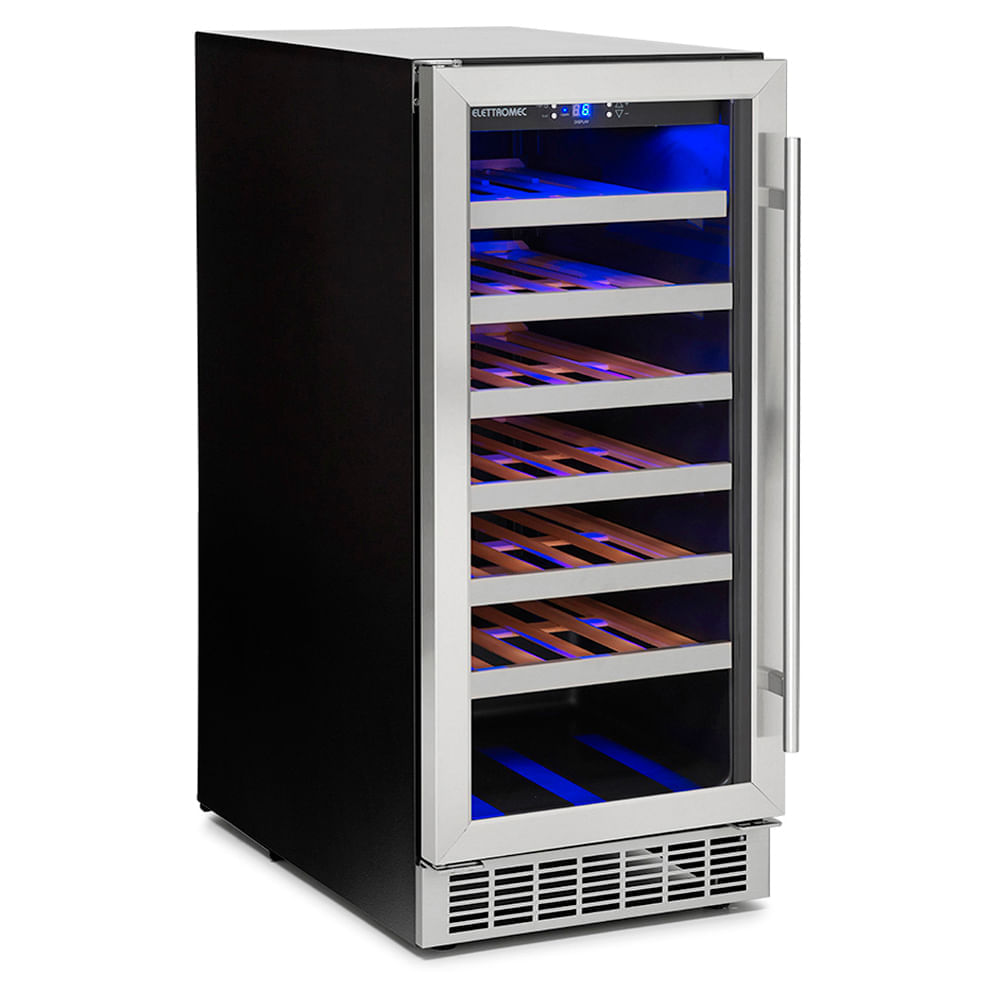 Adega de Embutir Professional 34 Garrafas Single Zone Built-In Inox ...