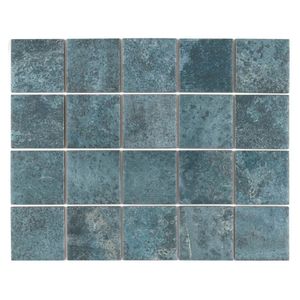 Pastilha Cerâmica Oxy Blue Mesh 7,5X7,5cm placa 39X31cm Ma