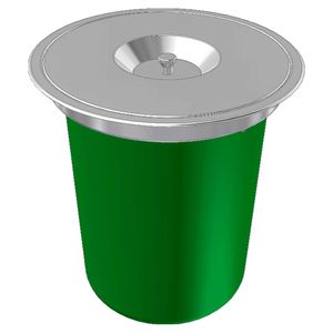 Lixeira de Sobrepor para Cuba Redonda 12L Inox Escovado