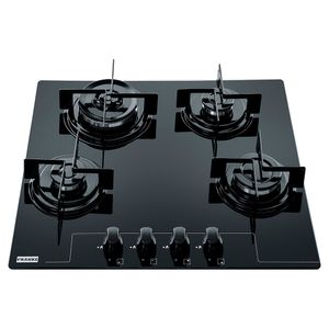Cooktop à Gás Prática Glass 60 Gtc 4 Queimadores Preto