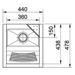 Franke - 10849 - Tanque de Inox de Parede