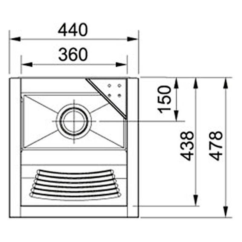 Franke - 10849 - Tanque de Inox de Parede