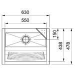 Franke - 10850 - Tanque de Inox de Parede