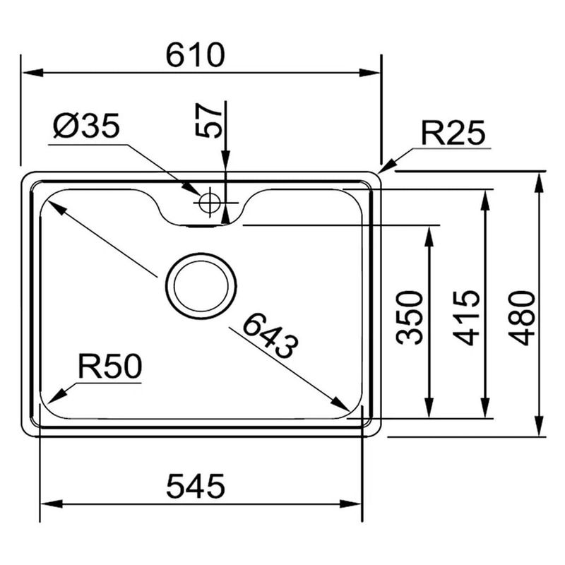 Franke - 15121 - Cuba de Inox de Sobrepor