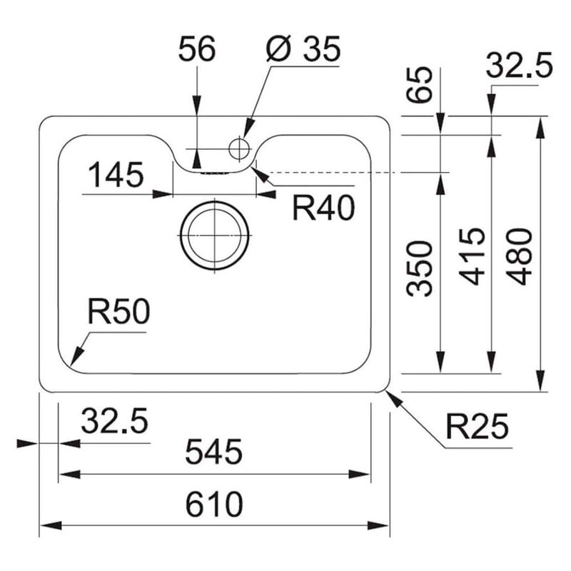 Franke - 16096 - Cuba de Inox de Embutir