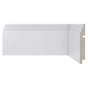 Rodapé de Poliestireno Moderna 464 100X16mm Branco