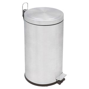 Lixeira Abertura Pedal Prime Brasil Plus 20L Inox Scotch Brite