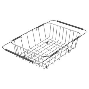 Cesta Aramado Alça Regulável para Cuba 35X27cm Inox Polido