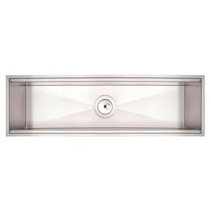 Calha Úmida para Cuba com Válvula 3" 60X18cm Inox Scotch Brite