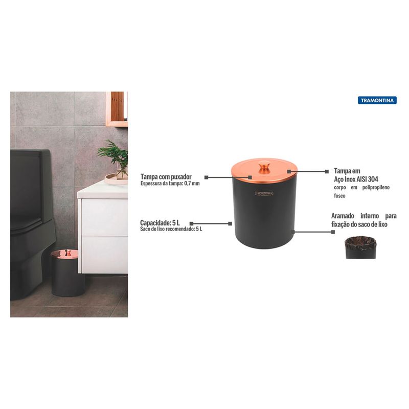 Tramontina - 94540056 - Lixeira Convencional