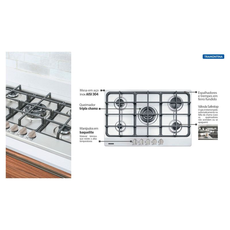 Tramontina - 94716114 - Cooktop à Gás