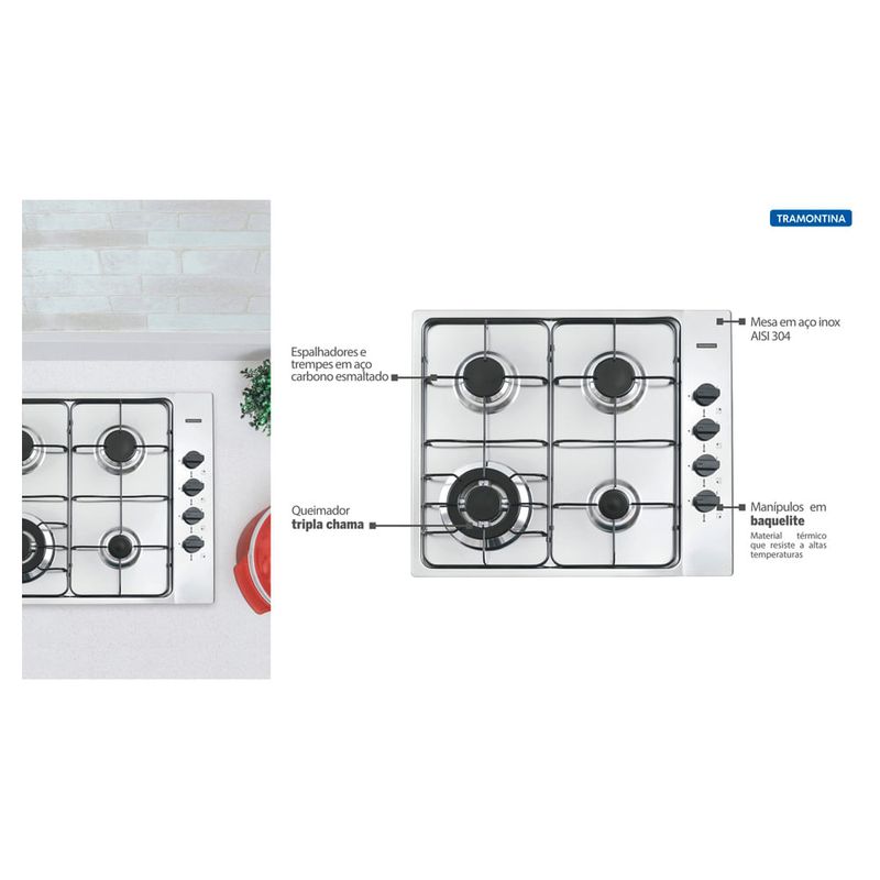 Tramontina - 94701211 - Cooktop à Gás