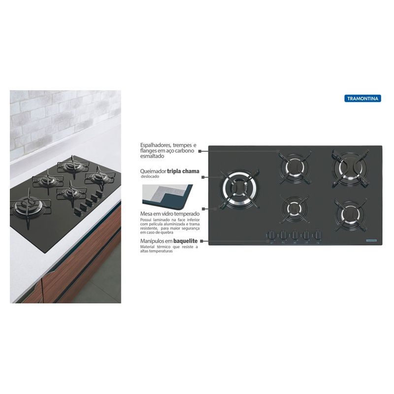 Tramontina - 94709301 - Cooktop à Gás
