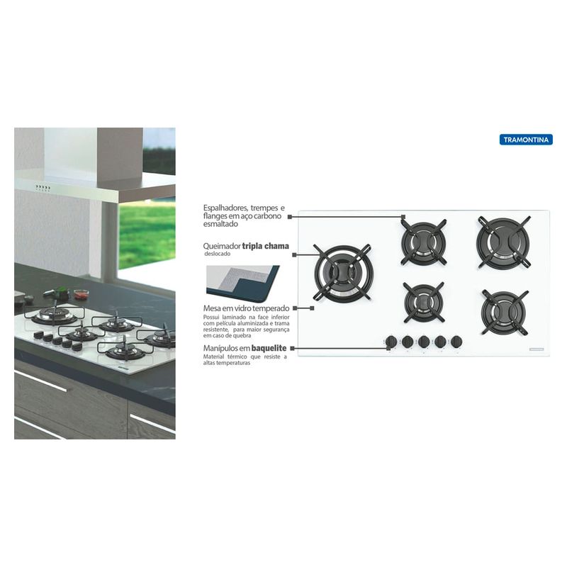 Tramontina - 94709371 - Cooktop à Gás
