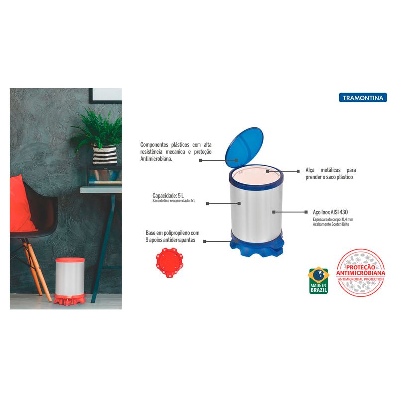 Tramontina - 94538804 - Lixeira Convencional