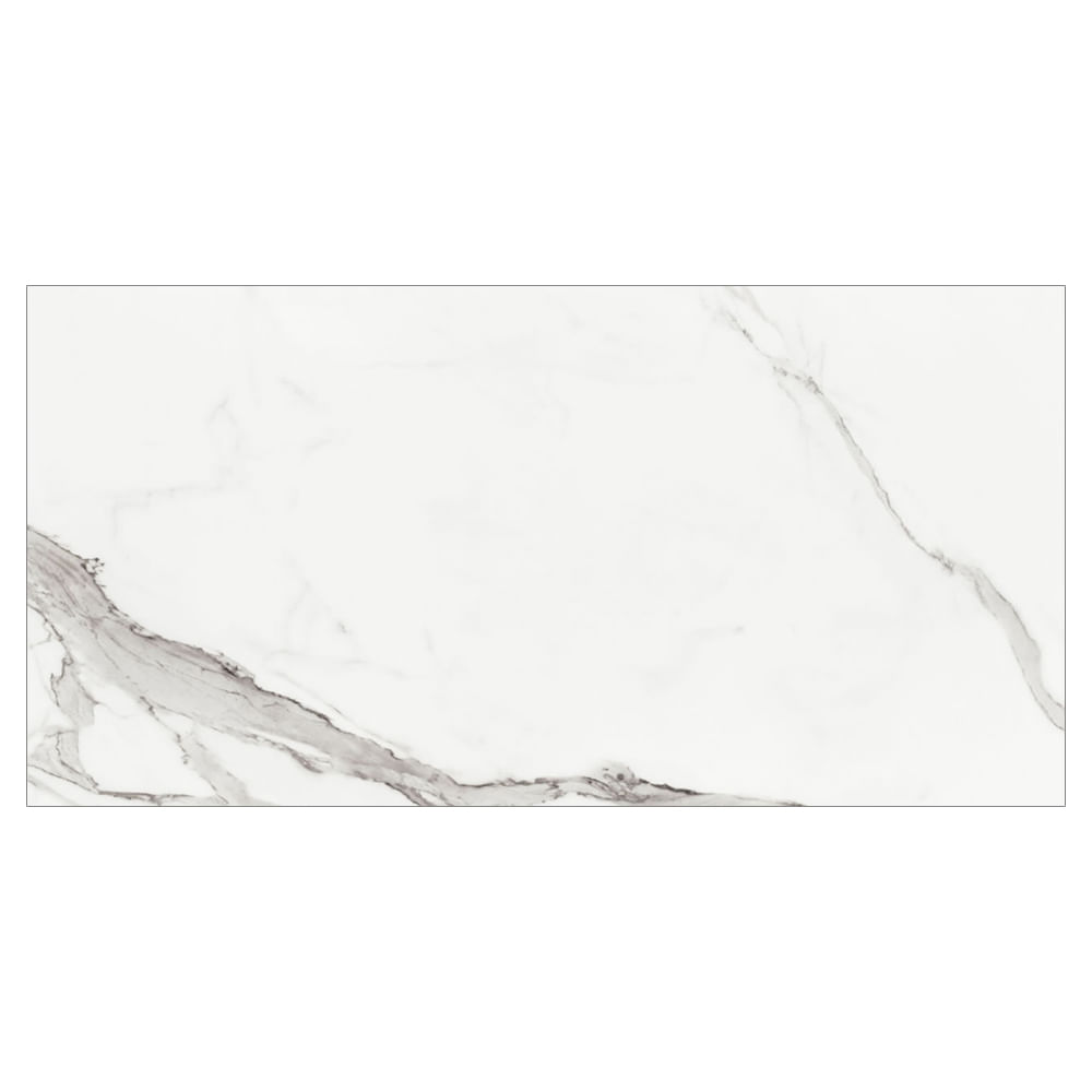 Porcelanato Esmaltado Carrara 59X118,2cm Pol Retificado