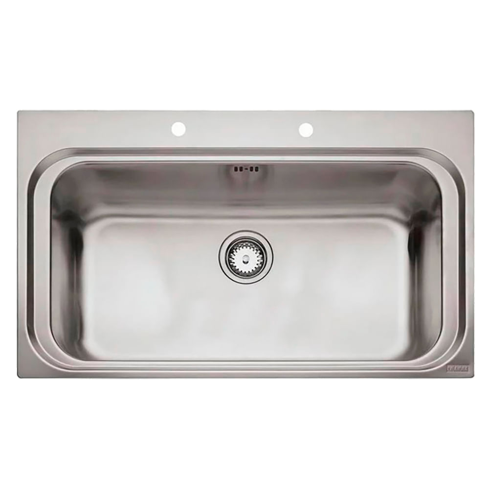 Cuba de Inox de Sobrepor 86X51cm 4.1/2" Fosco com Válvula, Ladrão e Acionador
