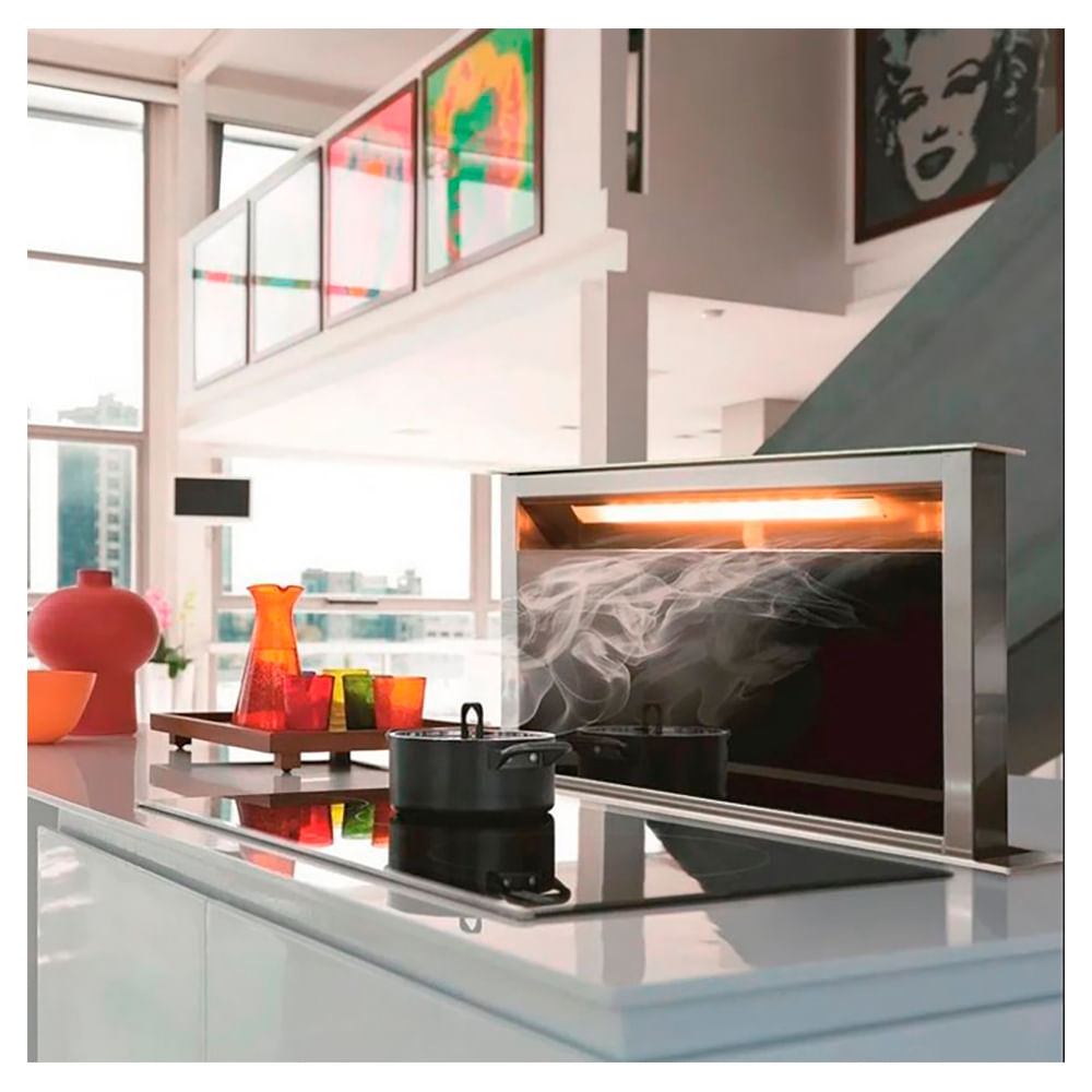 Coifa de Embutir Downdraft Bancada 90cm Preto Inox - FRANKE - Horus ...
