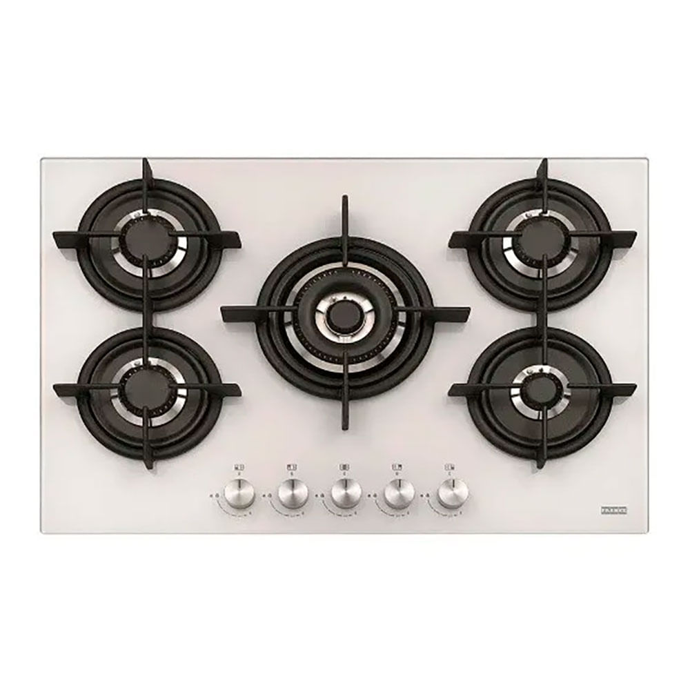 Cooktop à Gás White Gtc Fhcr 755 4G Tc He Wh C 75cm 5 Bocas Branco FRANKE