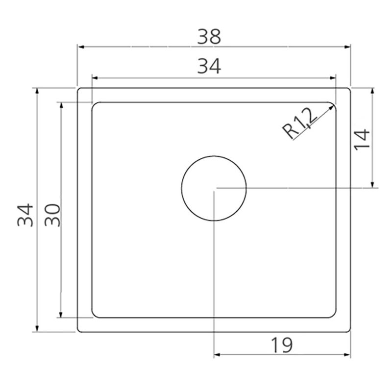 Tramontina - 94002103 - Cuba de Inox de Embutir Ou Sobrepor
