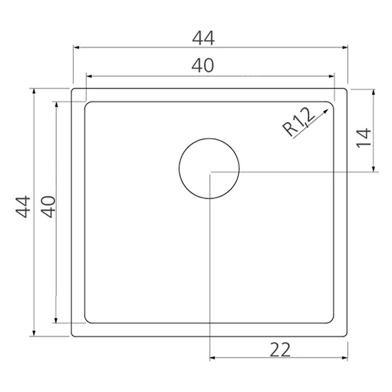 Tramontina - 94005103 - Cuba de Inox de Embutir Ou Sobrepor