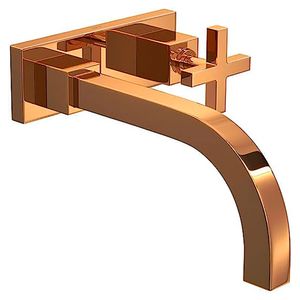 Torneira de Parede Lavatório com Chapa Duna Quadratta 1/2" Red Gold