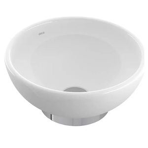 Cuba de Apoio Redonda Anel Metalico 30X30cm Branco