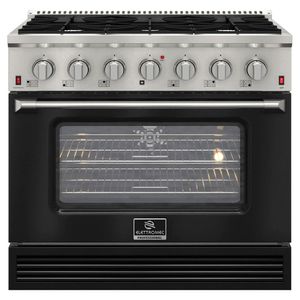 Fogão de Piso à Gás Professional 91,6cm 6 Queimadores Black