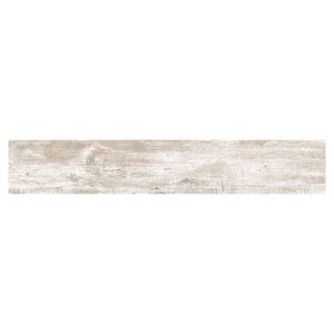 Porcelanato Esmaltado Pátina Branco 24,5X100cm Acetinado Retificado