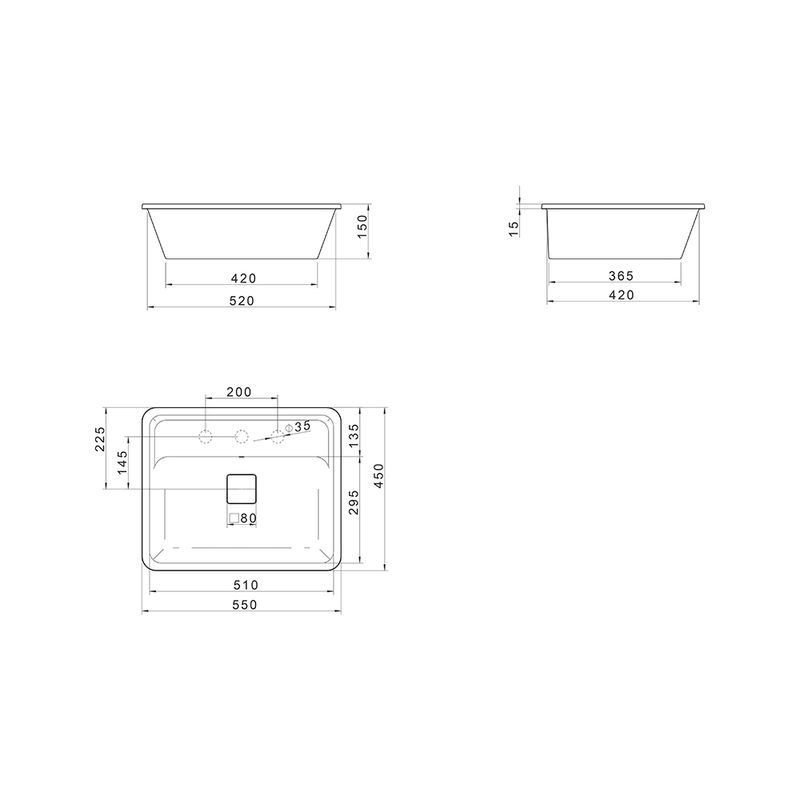 Deca Cuba de Embutir Imagem 03