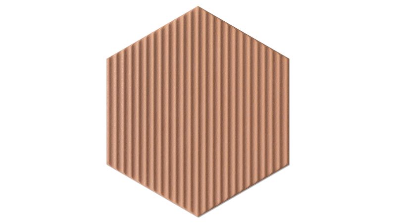 Porcelanato Kroma Cobre Hex Velvet 18X20,8cm Mt Retificado