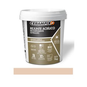 Rejunte Acrílico Bicomponente Extraliso Pote 1kg Bege Claro