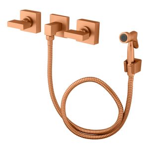 Ducha Higiênica com Misturador e Gatilho Abs Flexível Horus Rosso Vecchio