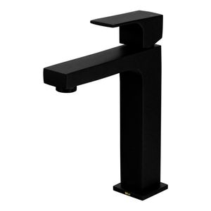 Misturador Monocomando de Mesa Lavatório Bica Média Retta 3/4" Black Fosco