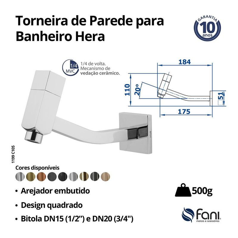 Fani Torneira de Parede Imagem 05