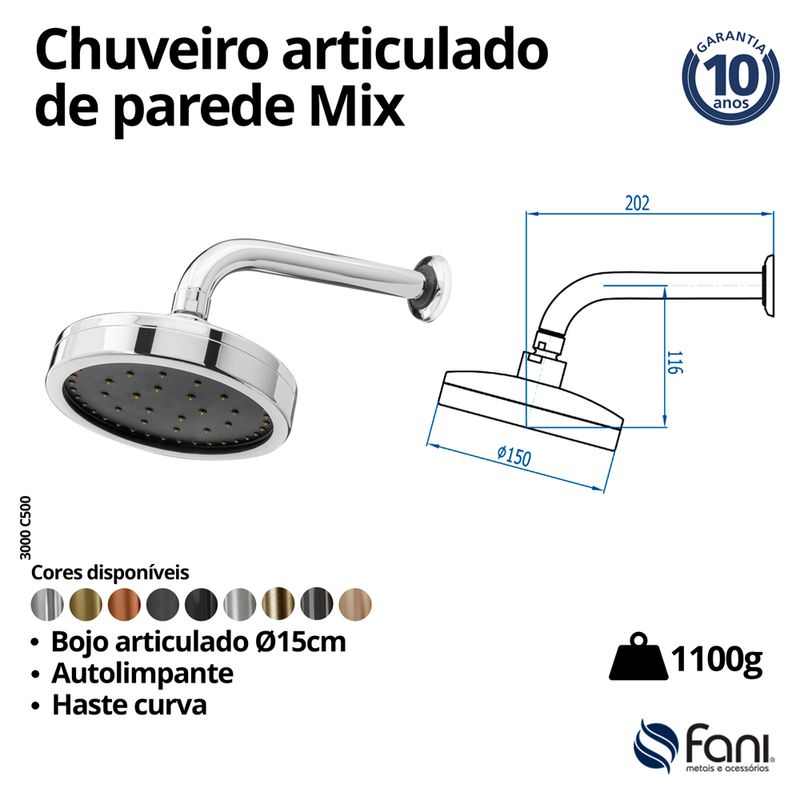 Fani Chuveiro de Parede Imagem 05