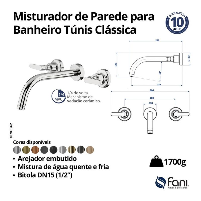 Fani Misturador de Parede Imagem 06