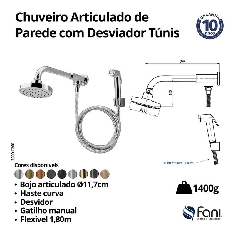 Fani Chuveiro de Parede Imagem 06